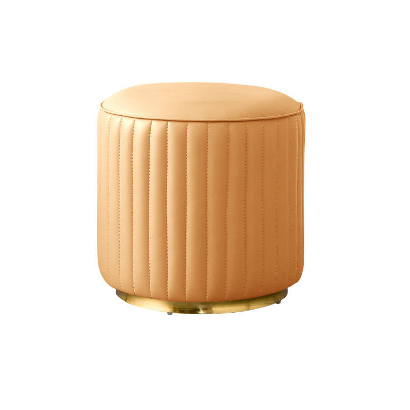 Modern Round Pouf Stain Resistant Velvet Pouf for Living Room