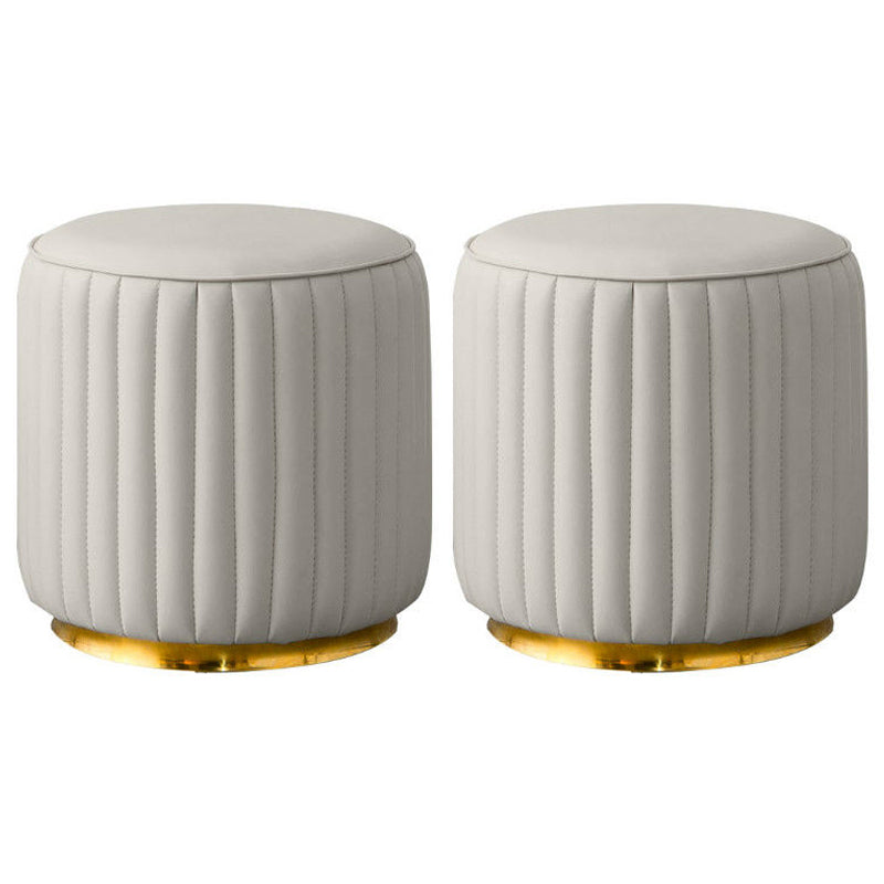 Modern Round Pouf Stain Resistant Velvet Pouf for Living Room