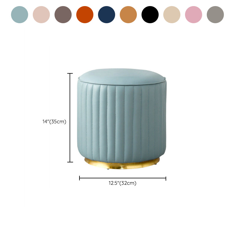 Modern Round Pouf Stain Resistant Velvet Pouf for Living Room