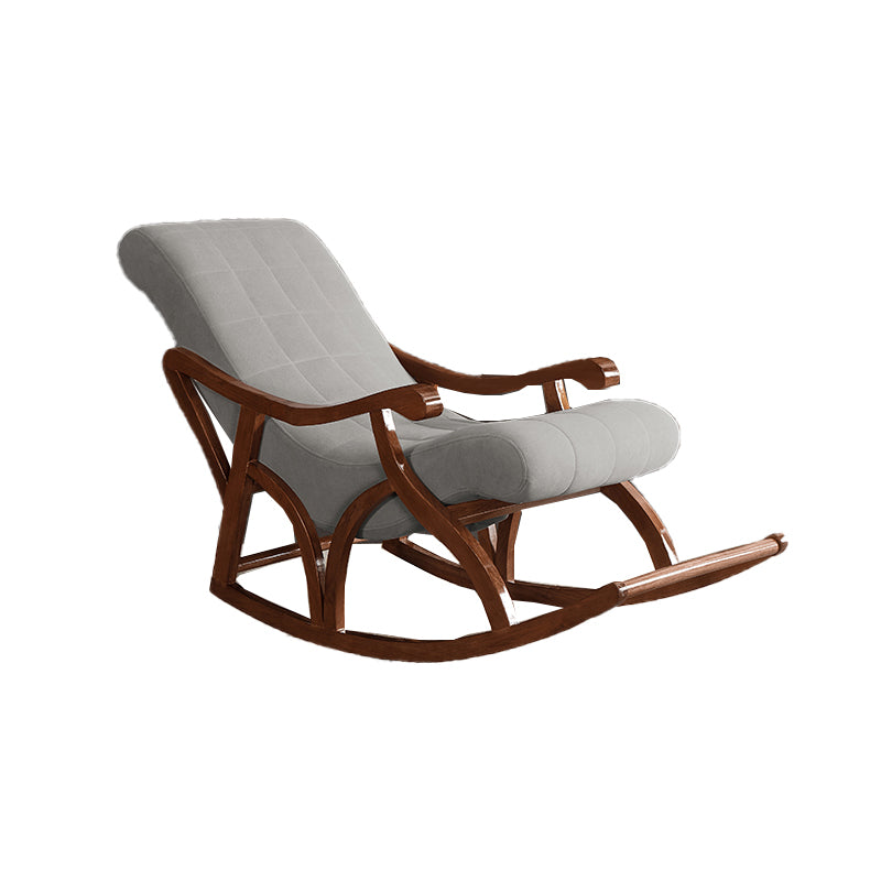 Wooden Base Lazy Sofa Chair Leisure Lounge Rocking Chair for Living Room