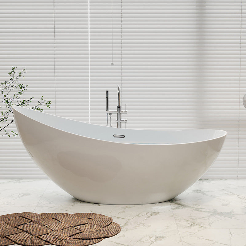 Acrylic Soaking Bathtub Antique Finish Single Slipper Bath Tub