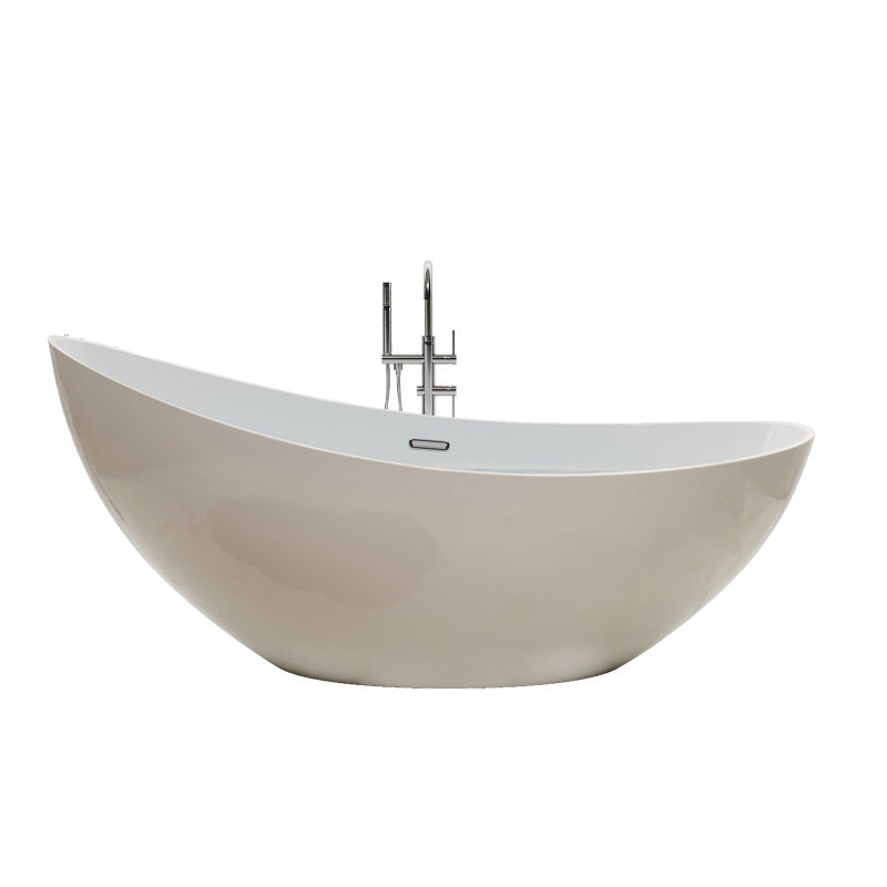 Acrylic Soaking Bathtub Antique Finish Single Slipper Bath Tub