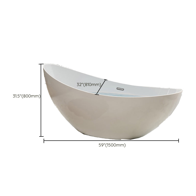 Acrylic Soaking Bathtub Antique Finish Single Slipper Bath Tub