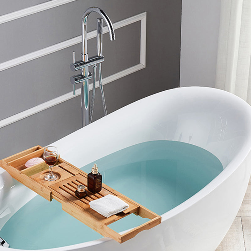 Modern Acrylic Freestanding Bath Tub Soaking 31.5-inch Tall Bathtub in White