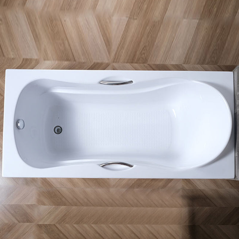 Acrylic Soaking Bath Antique Finish Rectangular Back to Wall Bath Tub