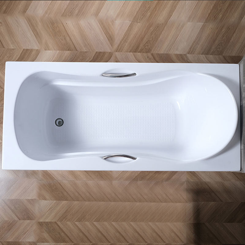 Acrylic Soaking Bath Antique Finish Rectangular Back to Wall Bath Tub
