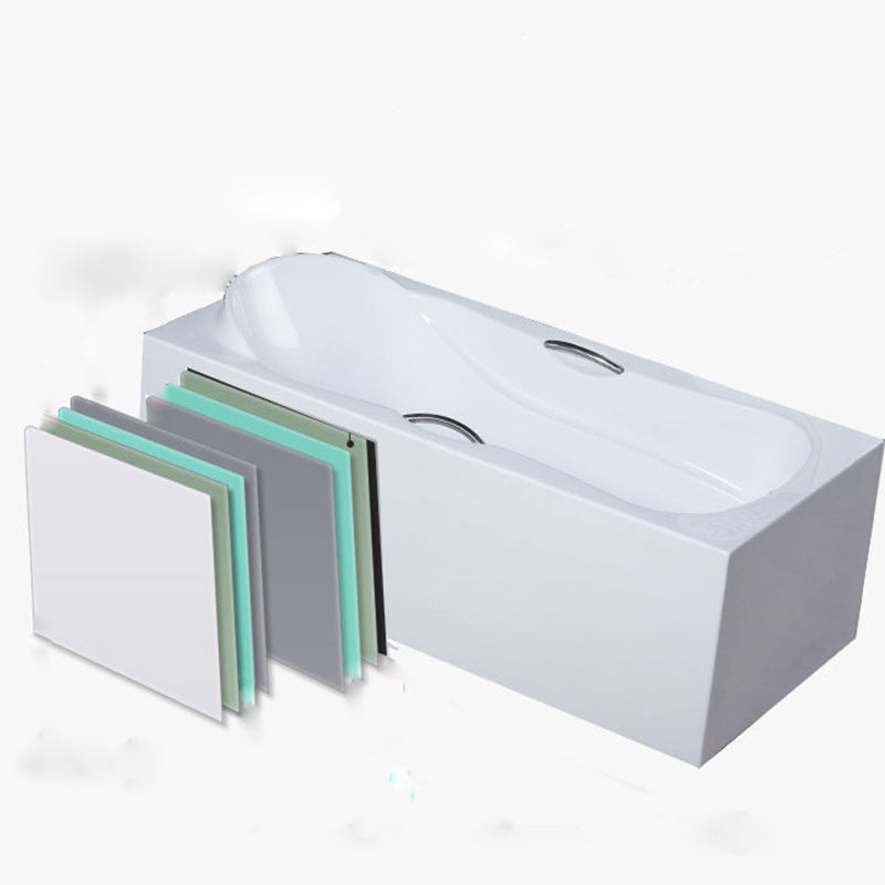 Acrylic Soaking Bath Antique Finish Rectangular Back to Wall Bath Tub