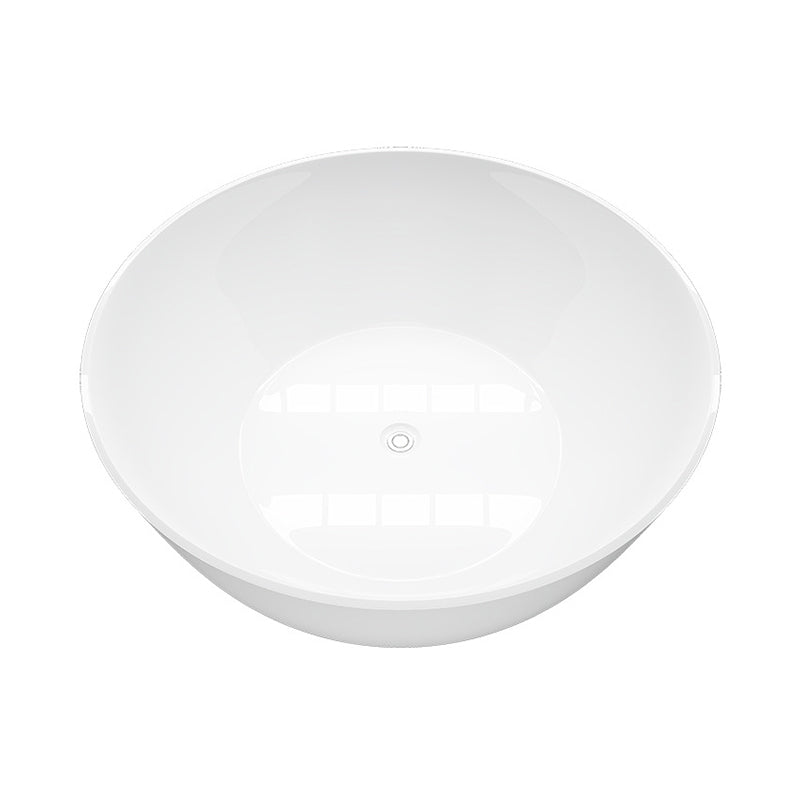 Acrylic Round Tub Soaking Freestanding Bathtub , 23.62-inch Tall