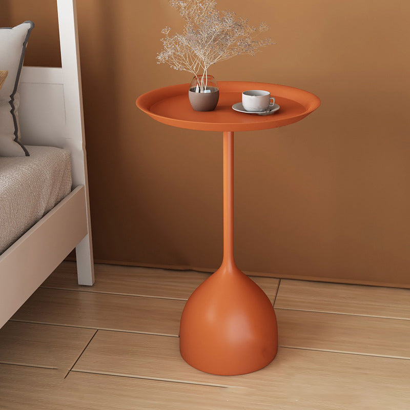 Metal Accent Table Nightstand Contemporary Bedside Cabinet for Bedroom