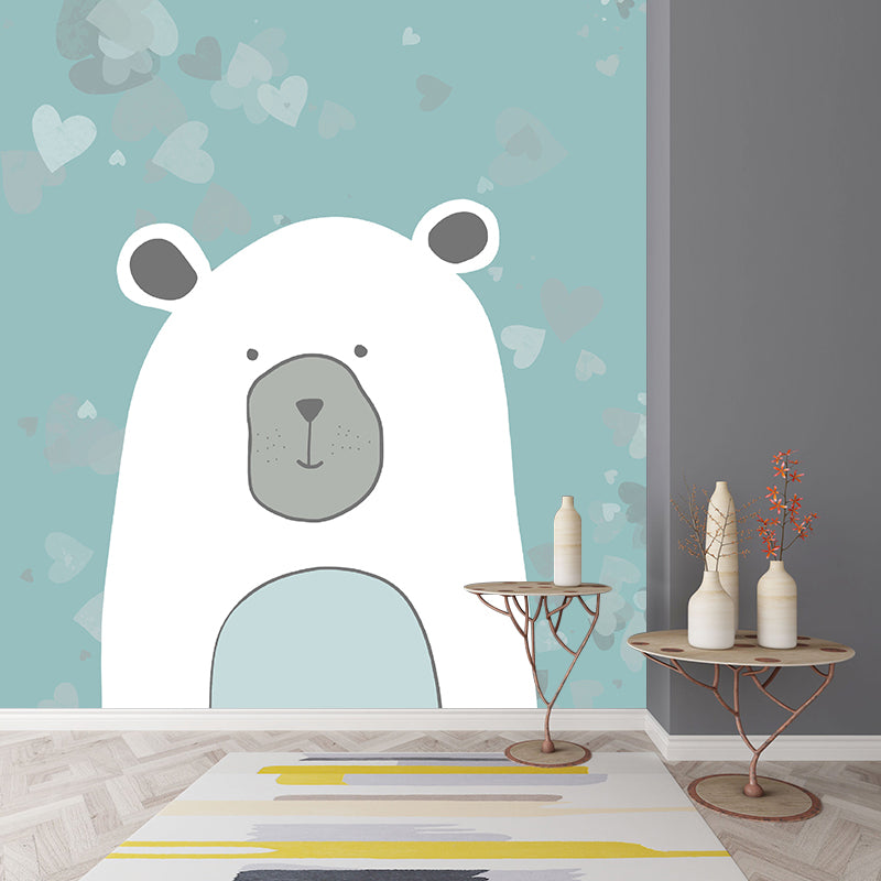 Modern Style Illustration Mural Wallpaper Cartoon Animals Indoor Wall Mural