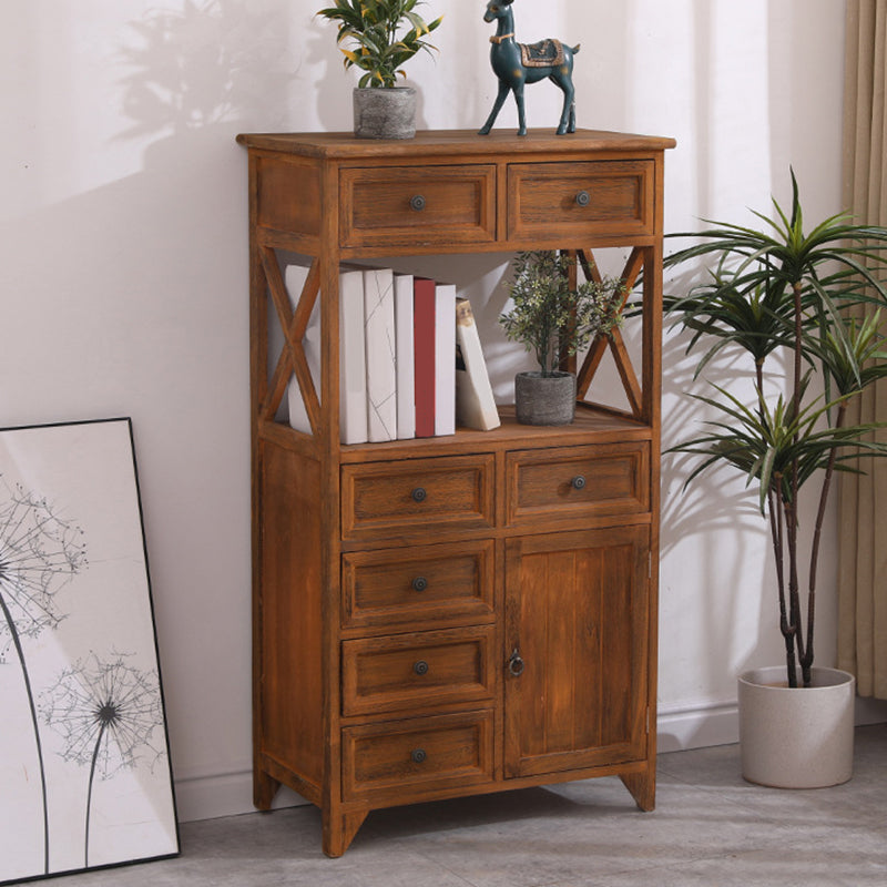 Coastal Combo Dresser Solid Wood Storage Chest Dresser for Bedroom