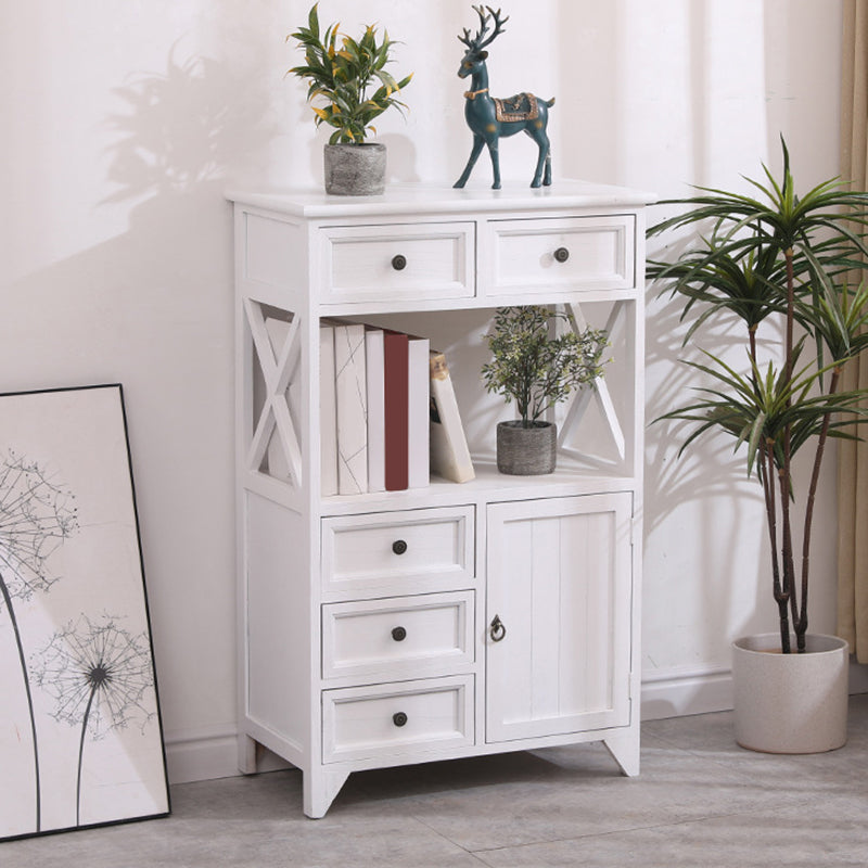 Coastal Combo Dresser Solid Wood Storage Chest Dresser for Bedroom