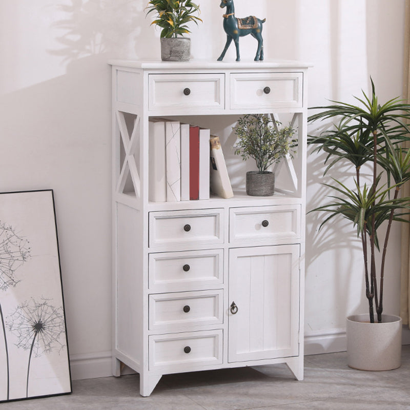 Coastal Combo Dresser Solid Wood Storage Chest Dresser for Bedroom