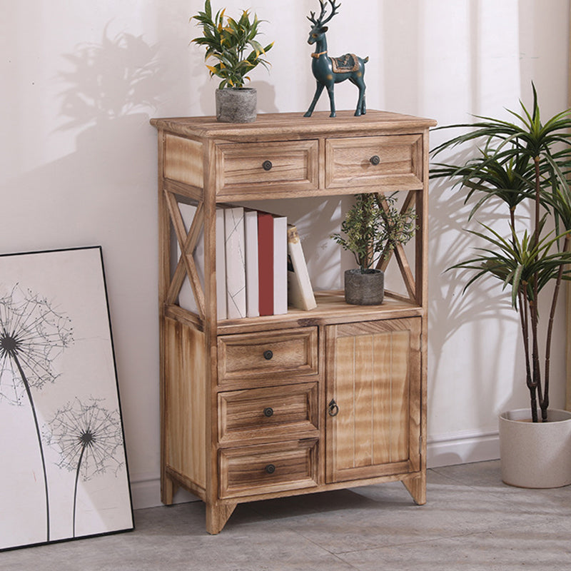 Coastal Combo Dresser Solid Wood Storage Chest Dresser for Bedroom