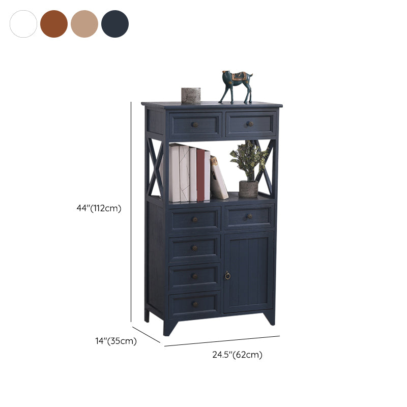 Coastal Combo Dresser Solid Wood Storage Chest Dresser for Bedroom