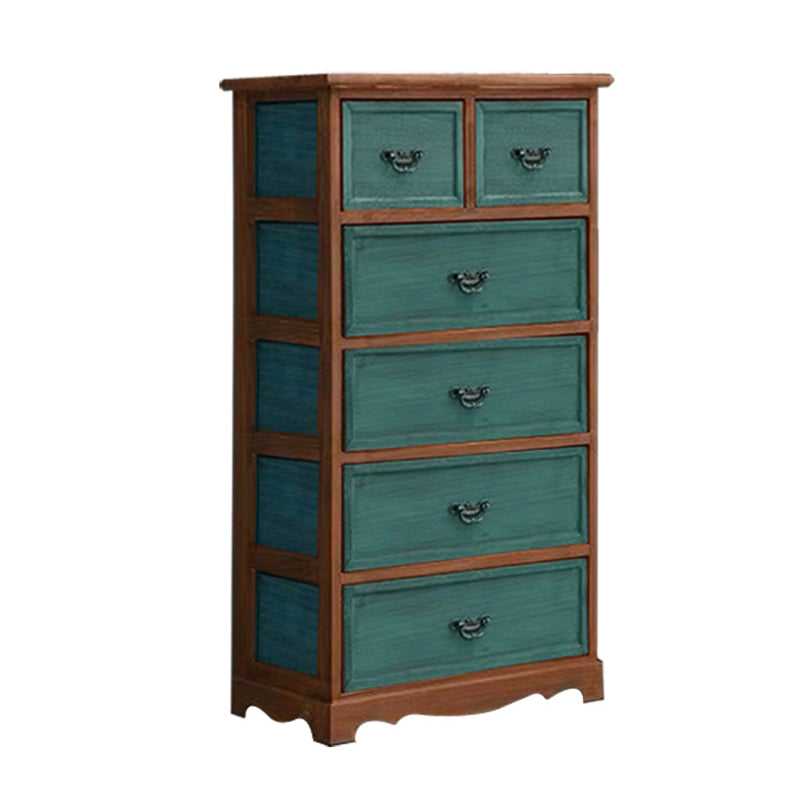 Coastal Solid Wood Lingerie Chest Vertical Storage Chest for Bedroom