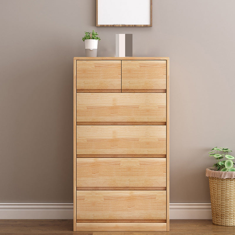 Contemporary Lingerie Chest Rubber Wood Storage Chest Dresser for Home Office