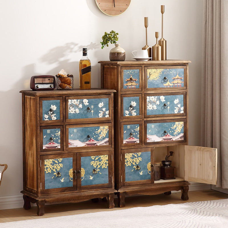 Coastal Combo Dresser Wood Storage Chest Dresser for Bedroom