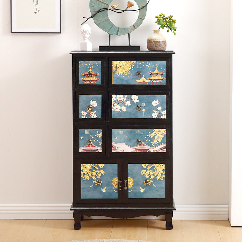 Coastal Combo Dresser Wood Storage Chest Dresser for Bedroom