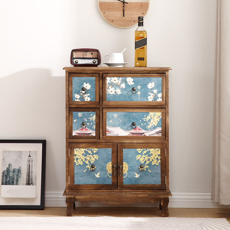 Coastal Combo Dresser Wood Storage Chest Dresser for Bedroom