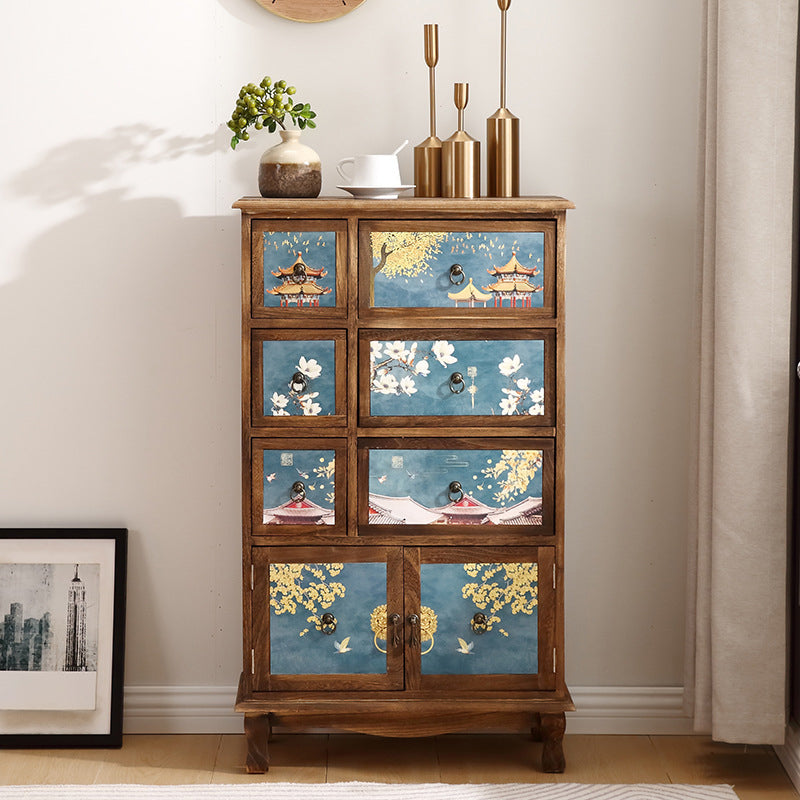 Coastal Combo Dresser Wood Storage Chest Dresser for Bedroom