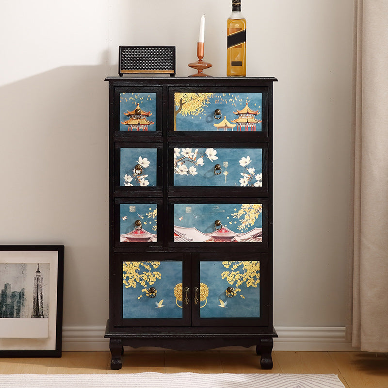 Coastal Combo Dresser Wood Storage Chest Dresser for Bedroom