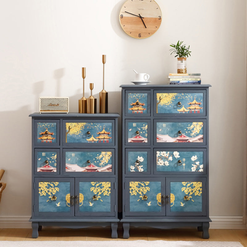 Coastal Combo Dresser Wood Storage Chest Dresser for Bedroom