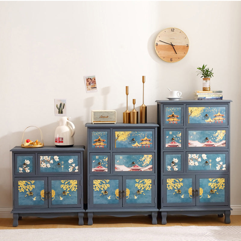 Coastal Combo Dresser Wood Storage Chest Dresser for Bedroom
