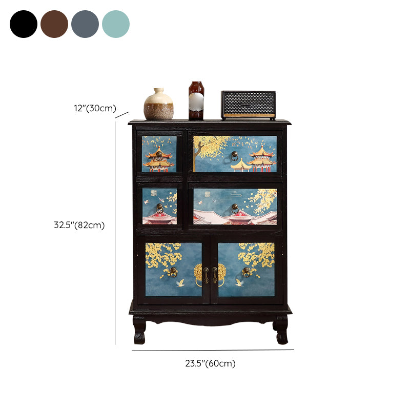 Coastal Combo Dresser Wood Storage Chest Dresser for Bedroom