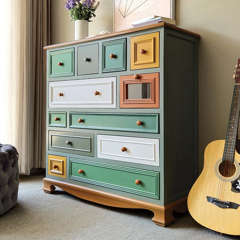 Coastal Birch Storage Chest Dresser Horizontal Storage Chest for Bedroom