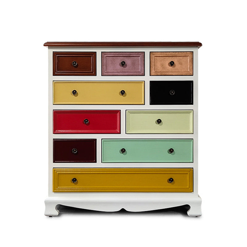 Coastal Birch Storage Chest Dresser Horizontal Storage Chest for Bedroom