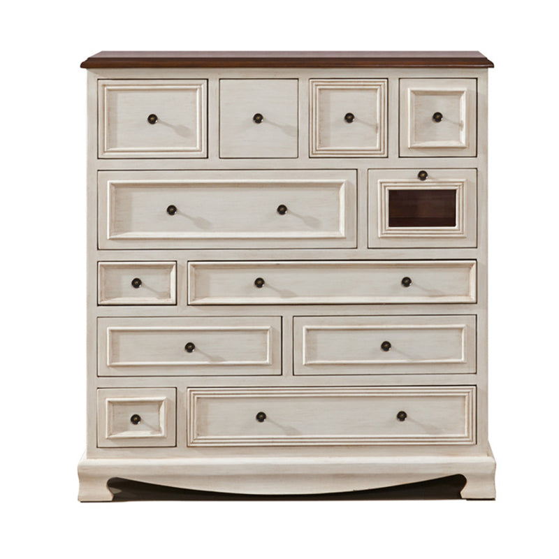 Coastal Birch Storage Chest Dresser Horizontal Storage Chest for Bedroom