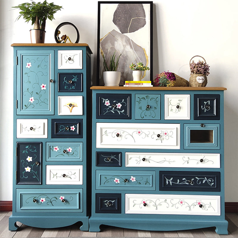 Coastal Birch Storage Chest Dresser Horizontal Storage Chest for Bedroom