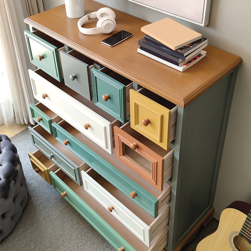Coastal Birch Storage Chest Dresser Horizontal Storage Chest for Bedroom