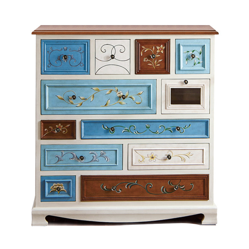 Coastal Birch Storage Chest Dresser Horizontal Storage Chest for Bedroom