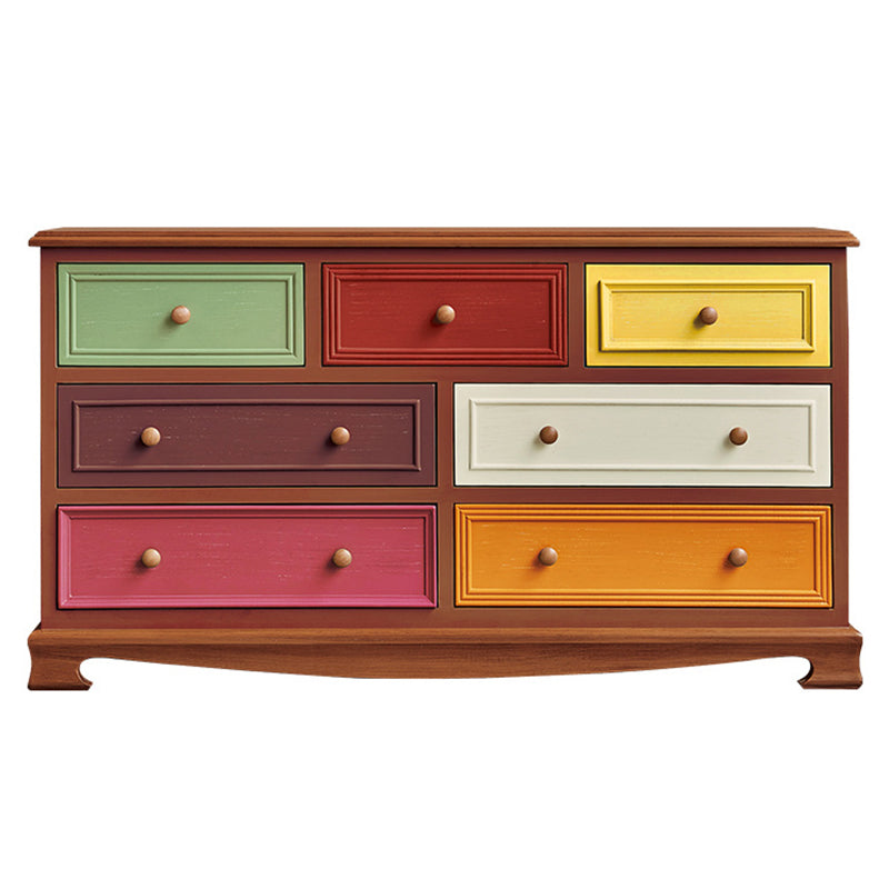 Coastal Birch Storage Chest Dresser Horizontal Storage Chest for Bedroom