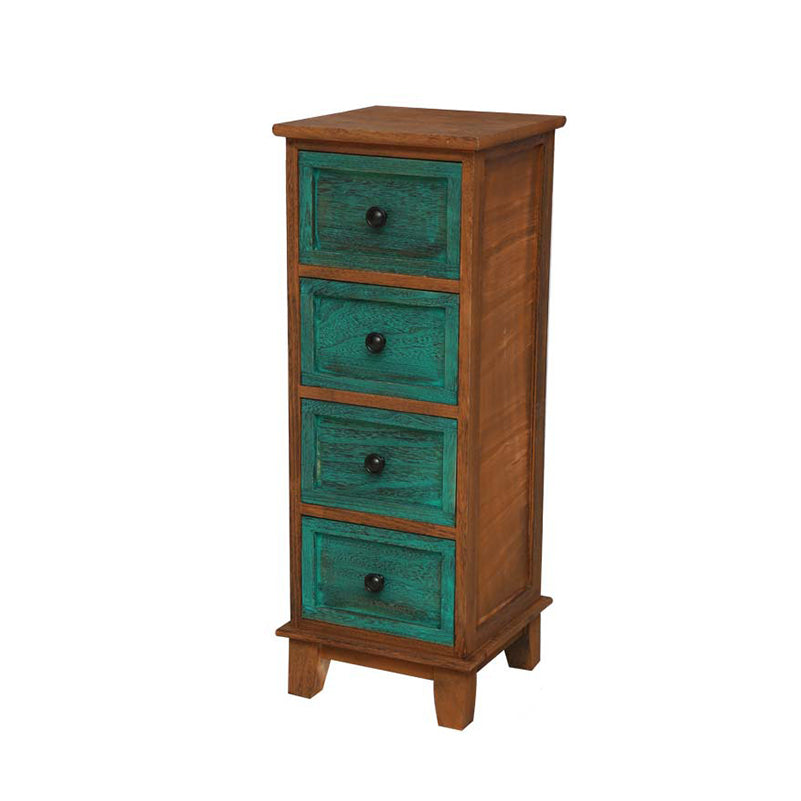 Coastal Dresser Solid Wood Storage Chest with 4/5/6 Drawers , 11.7-inch Width
