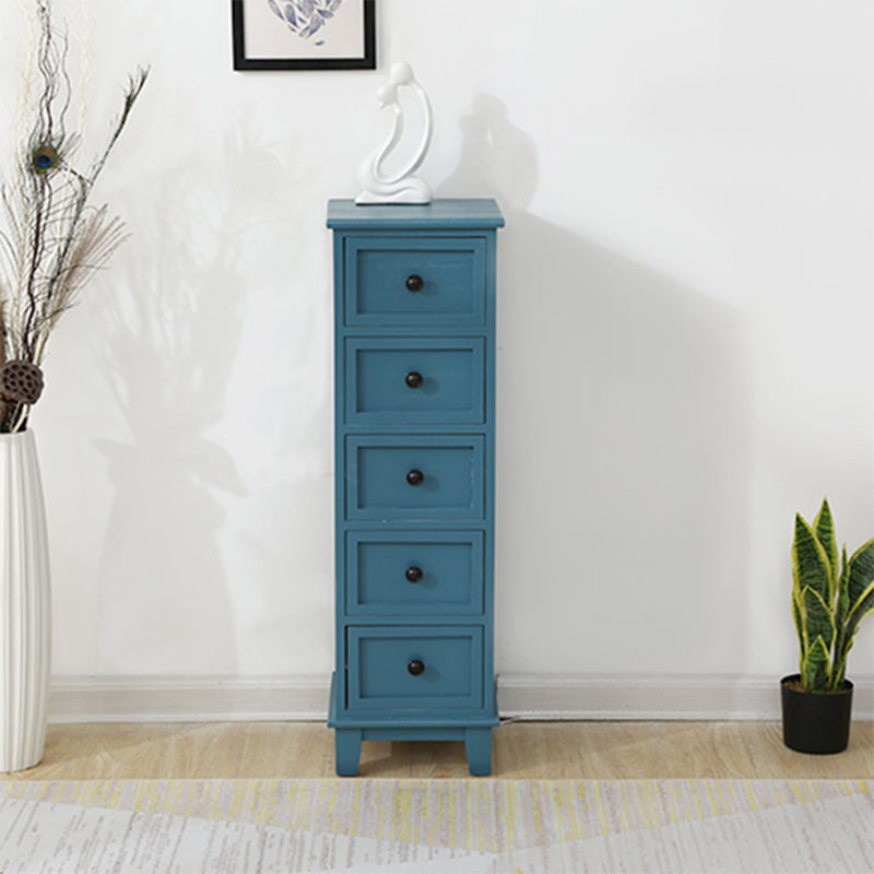 Coastal Dresser Solid Wood Storage Chest with 4/5/6 Drawers , 11.7-inch Width