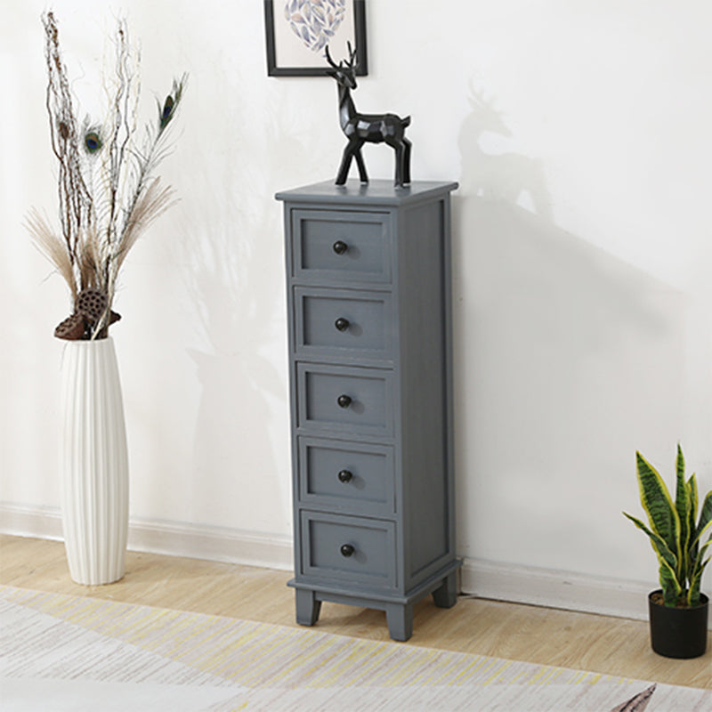 Coastal Dresser Solid Wood Storage Chest with 4/5/6 Drawers , 11.7-inch Width