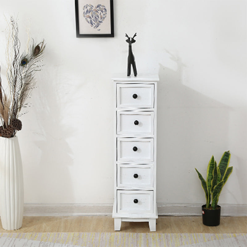 Coastal Dresser Solid Wood Storage Chest with 4/5/6 Drawers , 11.7-inch Width