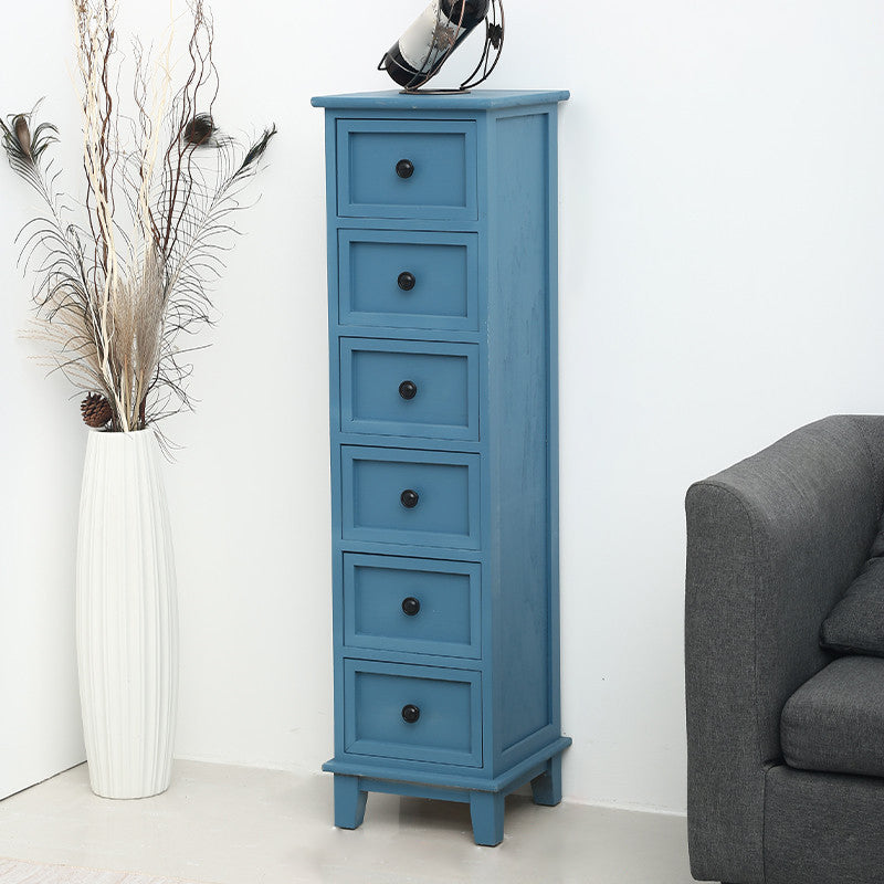 Coastal Dresser Solid Wood Storage Chest with 4/5/6 Drawers , 11.7-inch Width