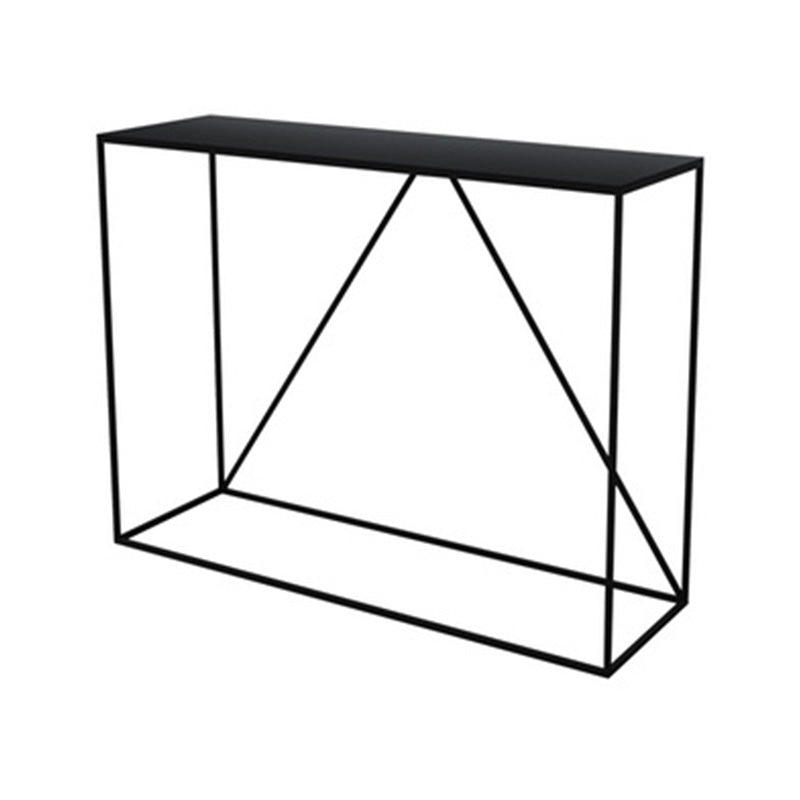 Rectangle Contemporary Console Accent Table Antique Finish Console Sofa Table in Metal