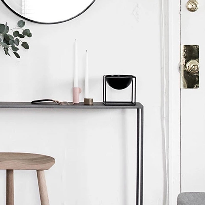 Rectangle Contemporary Console Accent Table Antique Finish Console Sofa Table in Metal