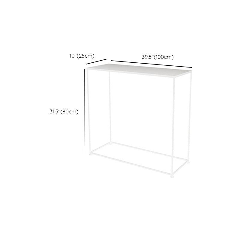 Rectangle Contemporary Console Accent Table Antique Finish Console Sofa Table in Metal