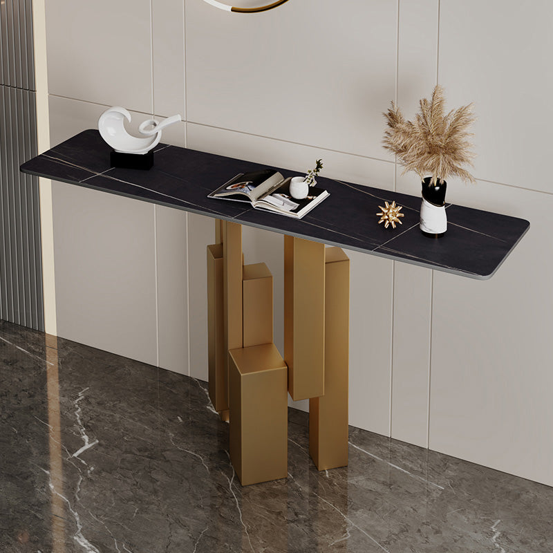 Modern Rectangle Console Accent Table Scratch Resistant Console Sofa Table
