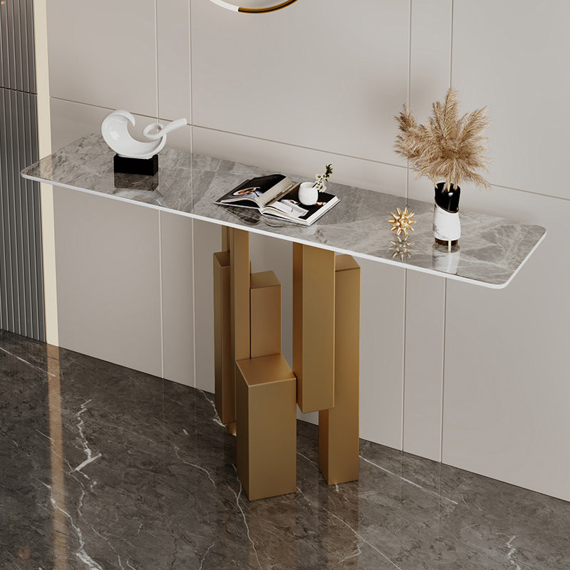 Modern Rectangle Console Accent Table Scratch Resistant Console Sofa Table