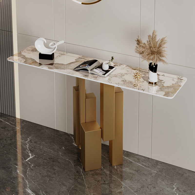 Modern Rectangle Console Accent Table Scratch Resistant Console Sofa Table
