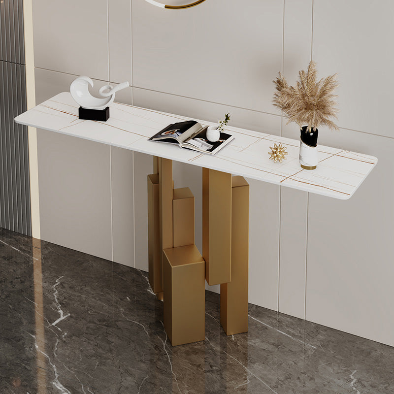 Modern Rectangle Console Accent Table Scratch Resistant Console Sofa Table