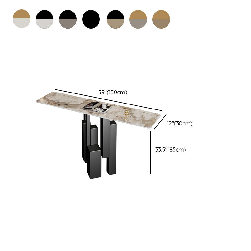 Modern Rectangle Console Accent Table Scratch Resistant Console Sofa Table
