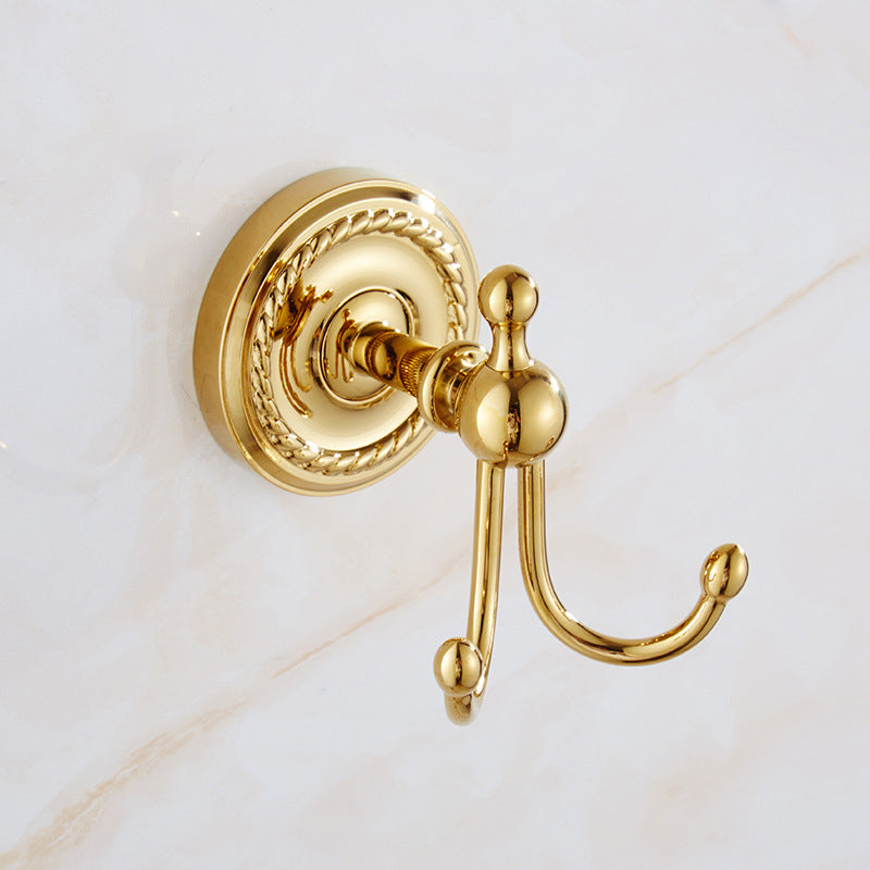 Traditional Golden Bath Hardware Set Copper Bathroom Accessory Kit